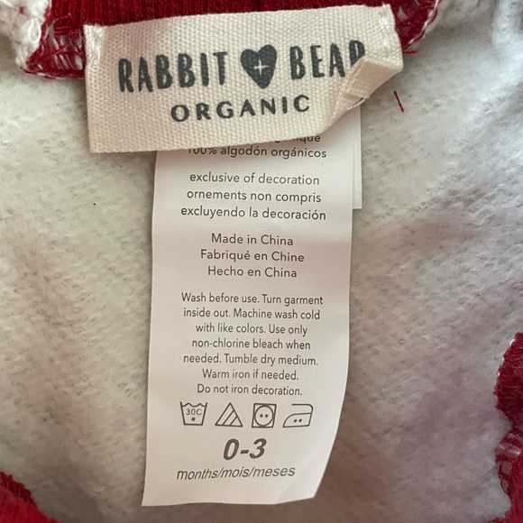 Rabbit and Bear Organic Cotton 2-Piece Outfit, Baby 0-3 Months, Winter Snowman - Picture 8 of 8